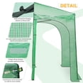thumbnail image 6 of EAGLE PEAK 9x4 Portable Lean to Walk-in Greenhouse Instant Pop-up Greenhouse with Roll-Up Zipper Entry Doors and Side Windows, Green, 6 of 10