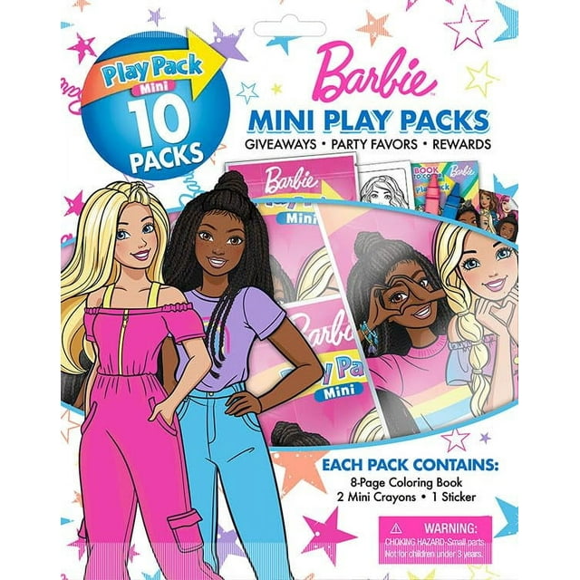 Play Pack Bendon Barbie Party Favors con libro para colorear