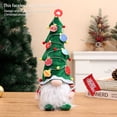 thumbnail image 4 of Christmas Doll Faceless Atmospheres Festival Themed Party Long Hair Decoration Indoor Sofa Desktop Room Ornament Supply Red Cap Green Flag, 4 of 10