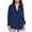 Navy#mock neck sweatshirt women, variant on DDAPJ pyju Button Collar Sweatshirts for Women Trendy Casual Polos Sweatshirt Oversized Pullover Sweatshirt with Pockets