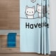 thumbnail image 3 of Cortina de Baño Juana Gallo Impermeable Grande Diseño de Gatitos Azul, 3 of 7