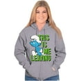 thumbnail image 3 of Smurfs Funny Attitude Don't Care Zip Up Hoodie Men's Women's Brisco Brands S, 3 of 6