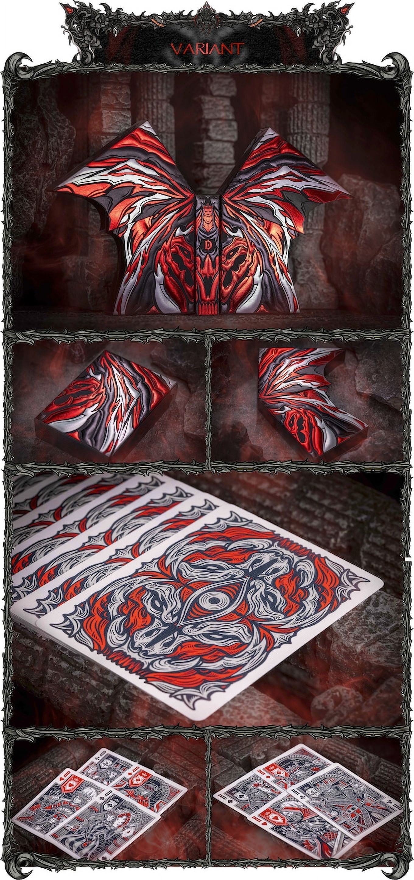 DEMON V2 Playing Cards Return of the Bloodmoon Vengence Variant by Card Mafia