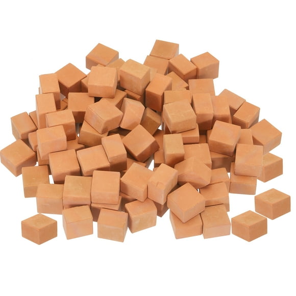 Unique Bargains Miniature Bricks Clay Mini Wall Brick for Model Building Red Pack of 100 Scale 1/12 14x14x9mm/0.55x0.55x0.35'