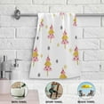 thumbnail image 4 of Christmas Tree Pink Hand Towels 2 PCS, Merry Xmas Kitchen Towel Ultra Soft and Highly Absorbent,Decorative Fingertip Face Towel for Bathroom Hotel, 28.3"x14.4", 4 of 5
