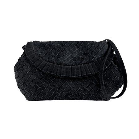 Pre-Owned Bottega Veneta Women's Suede Shoulder Bag in Black (z6282) (Good)