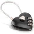 thumbnail image 1 of Combination Lock, 3 Digit Cute Love Padlock Mini Outdoor Combo Gate Lock Travel Luggage Locks Heart Shape Love Lock for Gym Locker, Extracurricular Locker, Home(Black), 1 of 8