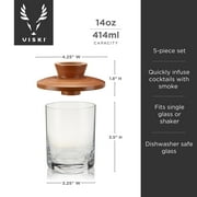 Viski Single Serve Smoke Cocktail Kit with Glass and Torch - 5 Piece Set