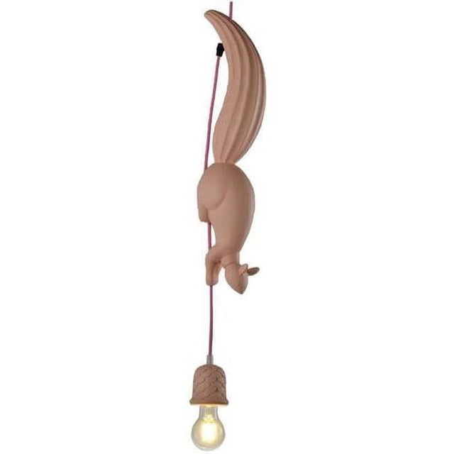 Lámpara colgante LED moderna de resina con forma de ardilla nórdica para dormitorio, habitación de niños, decoración de habitación infantil, accesorio de iluminación industrial