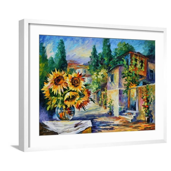 Art.com Greek Noon Art Print by Leonid Afremov, White Frame Wall Art, 29" x 23"