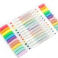 ZEYAR Highlighters, Dual Tips Marker Pen, Chisel and Fine Tips, 12