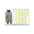 thumbnail image 6 of Franhais Women's 2pcs Clothes Outfit, Turn-Down Collar Short Sleeve Printed Blouse+Elastic  Shorts, 6 of 6