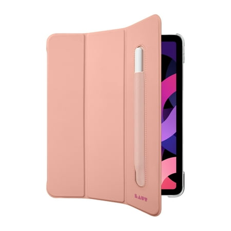 LAUT HUEX iPad Air 4 (10.9 ) Protective Case | Ultra-slim Lightweight & Protective | Two Viewing Positions | Built in Apple Pencil Holder | Supports Auto-Sleep Function | Rose