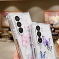 thumbnail image 5 of for Samsung Galaxy Z Fold 7 Bling Case, Shockproof Glitter Crystal Clear Cute Sparkle Soft TPU Bumper PC Protective Phone Cover for Women Girls for Samsung Galaxy Fold 7 5G, Pink Butterfly, 5 of 7