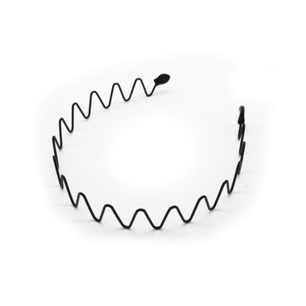 Diadema ondulada Qarigey tipo 13 Unisex negro Suministros de salón Accesorio para el cabello
