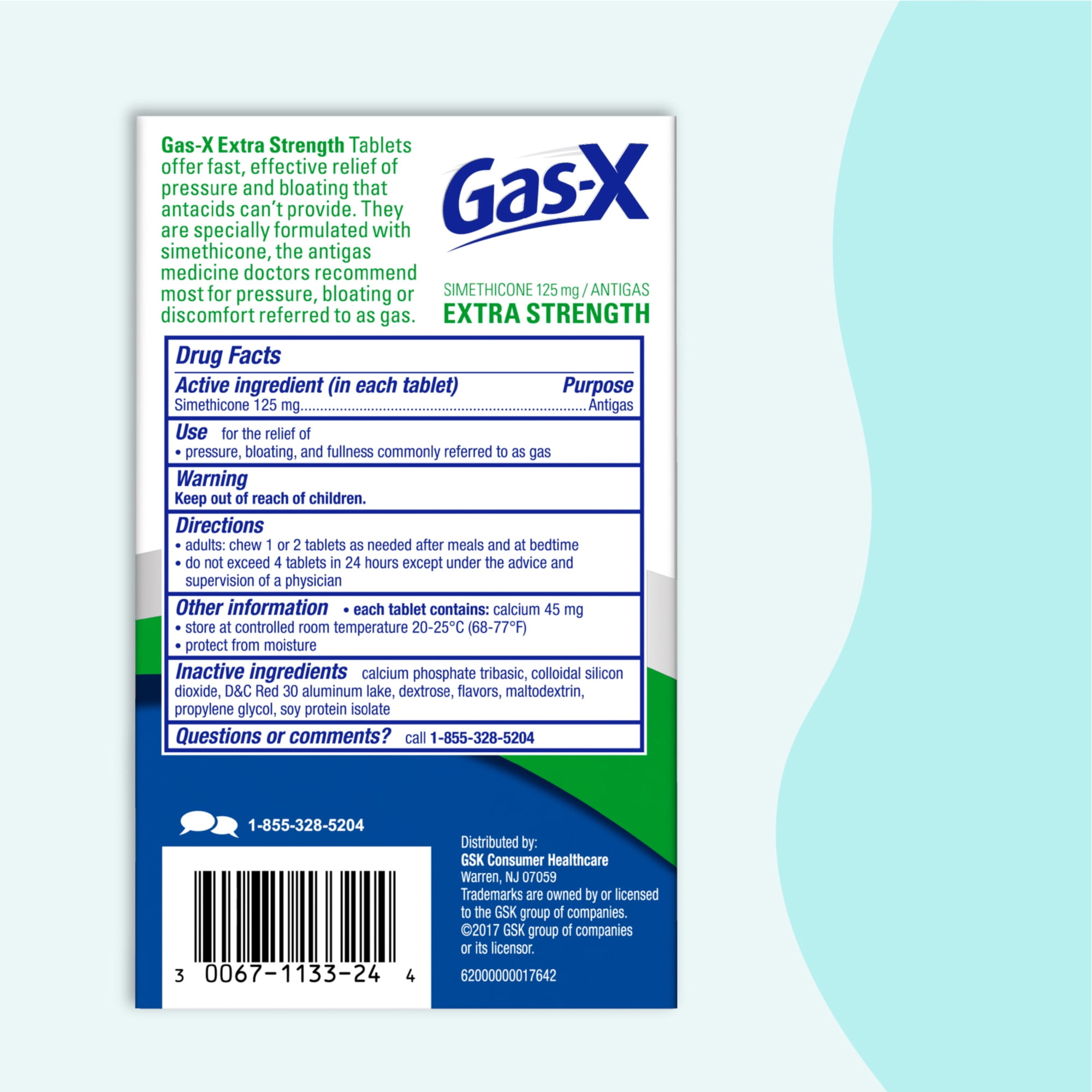 Gas-X Extra Strength Gas Relief Softgels With Simethicone 125 Mg for Bloating Relief - 72 Count