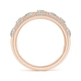 thumbnail image 2 of ANGARA Natural Style Diamond Broad Anniversary Ring in 14K Rose Gold for Women (Size-2.4mm| Color-K| Clarity-I3) | April Birthstone, Anniversary, Jewelry Gift for Women | Natural Diamond Ring, 2 of 9