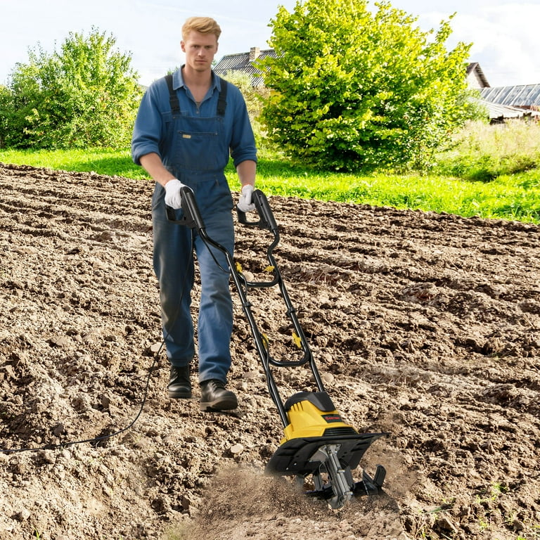 Costway Corded Electric Tiller Cultivator, 10 Amp Powerful