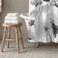 thumbnail image 3 of Creative Products Gray Painted Flowers 71x74 Shower Curtain, 3 of 7