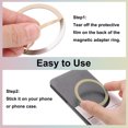thumbnail image 3 of Uxcell Magnetic Sticker Ring, 2 Pack Universal Magnetic Adapter Ring Metal Magnet Wireless Charging Conversion Kit for Mobile Phone Case Wireless Charger (Rose Gold), 3 of 7