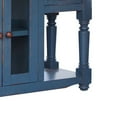 thumbnail image 4 of BenJara Genie 55 Inch Sofa Table, 2 Drawers, 2 Doors, Open Shelves, Blue Pine Wood, 4 of 4