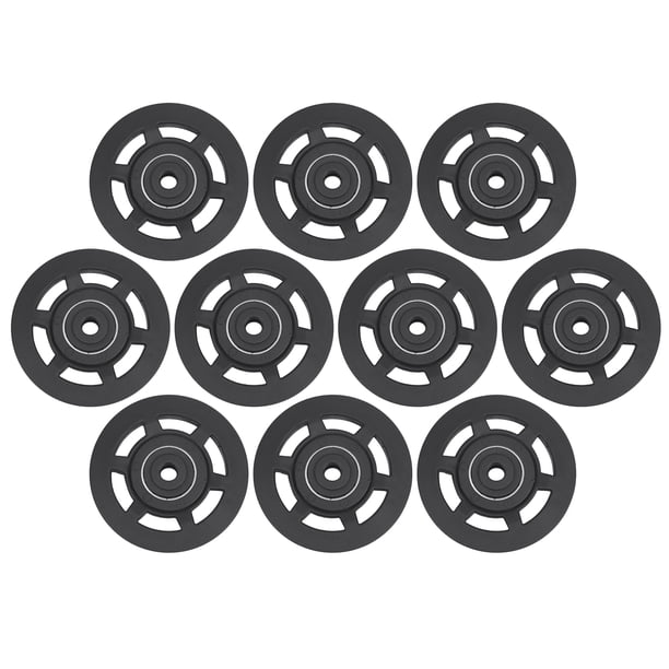Reemplazo de rueda de polea de rodamiento, 10 piezas/juego de rueda de polea de rodamiento de nailon universal de 95 mm para cable MM Rueda de polea de rodamiento meticulosamente diseñada