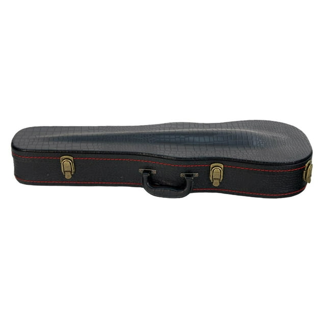 Estuche de viaje para violín 4/4 con asas de transporte, ligero, acolchado grueso y correa para el hombro. Negro