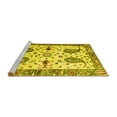 thumbnail image 2 of Ahgly Company Machine Washable Indoor Round Persian Yellow Traditional Area Rugs, 3' Round, 2 of 4