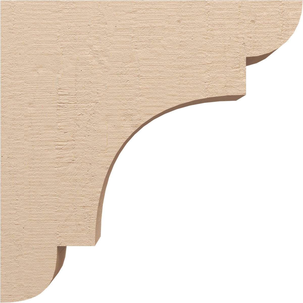 6"W x 24"D x 24"H Thin New Brighton Rough Cedar Woodgrain TimberThane Corbel, Primed Tan