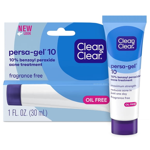 Tratamiento para manchas de acné Clean & Clear Persa-Gel 10, 30 ml, paquete de 4