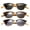3 Pack Black Green, Black Silver& Brown, variant on 3 Pack Metal Plastic Mixed Frame Vintage Fashion Sunglasses for Men for Women, Bamboo Temple