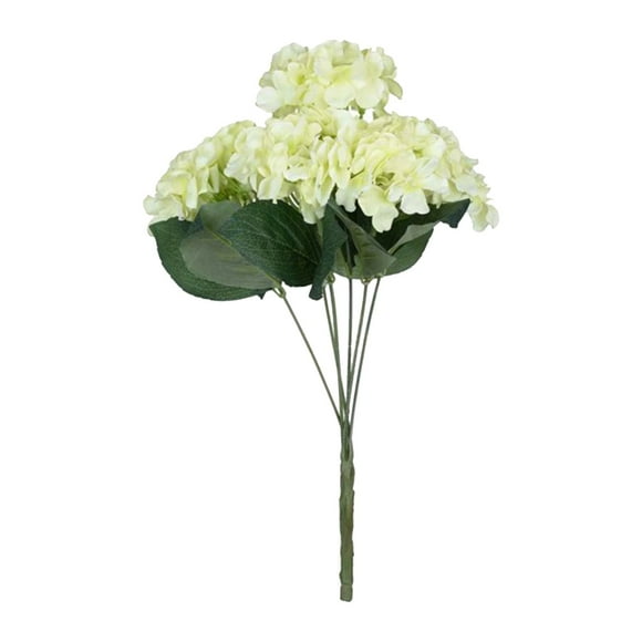 Riforla 6 Big Heads Artificial Hydrangeas Flowers Bridal Bouquet Silk Hydrangea Bunch for Wedding Party Garden Home Decor Artificial flowers Green