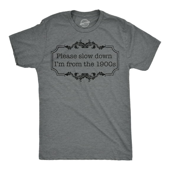 Mens Funny T Shirts Please Slow Down Im From The 1900s Sarcastic Graphic Novelty Tee for Men Graphic Tees
