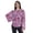 Pink, variant on Printed WoMen's Button Down Shirt Mandarin Collar Full Sleeve Summer Top