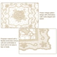 thumbnail image 3 of Uxcell Retro Lace Placemat 15x15-in Square Embroidered Table Place Mats French Crochet Doilies Coasters Cup Mat, Brown, 3 of 7