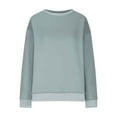 thumbnail image 6 of Harpily 50% Off Clear! Sweatshirts for WomenWomens Oversized Sweatshirts Crewneck Long Sleeve Tops Pullover Fall Fashion Clothes With Pocket Light blue L, 6 of 7