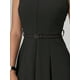 thumbnail image 4 of Vestido Sin Mangas Para Mujer Vestidos De Trabajo Acampanados Y Con Cinturón Y Cremallera Negro M, 4 of 5