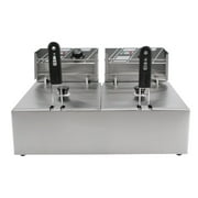 20L 5KW Countertop Stainless Steel Double Tank Commercial Electric Deep Fryer