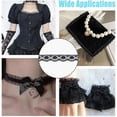 thumbnail image 5 of 25 Yards(22.86m) Lace Ribbon Lace Fabric Black Flower Laces Ribbon 35-45mm Elastic Laces Trim Vintage Trim Ribbons Nylon Vintage Crochet Trims for DIY Sewing Wedding Bridal Dress Decor Black DIY, 5 of 5