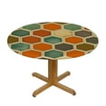 thumbnail image 3 of FUMJ  Geometric Round Tablecloth,Hexagonal Tile Circle Table Cover Stain Resistance Water Repellent -Free Table Cloth for Home Kitchen Dining Party Patio Indoor Outdoor, 3 of 7
