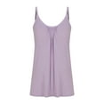 thumbnail image 3 of FAIWAD Women Casual Camisole with Removable Shelf Bra Spaghetti Straps Flowy Lounge Padded Cami Tank Top, 3 of 7