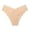 Beige, variant on Women Casual Solid Wavy Lace V Shaped Waist Seamless Ice Silk Underwear for Women Brown XL