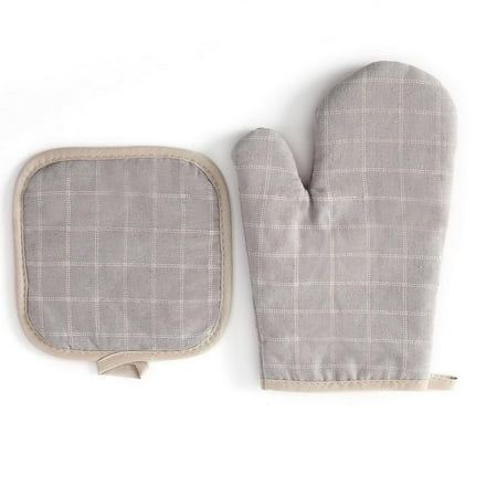 

Oven Mitts and Pot Holders Set - Oven Gloves with Insulation Pad | Thickened High-Temperature Resistant Oven Gloves for Kitchen