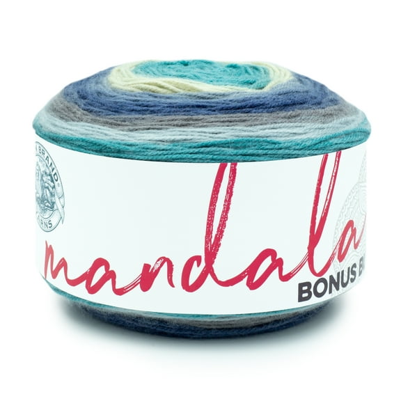Lion Brand Yarn Mandala Bonus Bundle Babar 125-245F Acrylic Light DK 1181yd 10.5oz Yarn