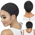 thumbnail image 3 of TELOLY Braided Cap 1 Piece Crochet Wig Caps in Cornrow Sew Hair for Making Synthetic Wig Or Weave Easier Sew in Crochet Braided Caps Medium Size Black Crochet Cornrow Cap, 3 of 7