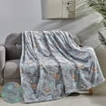 thumbnail image 2 of Elegant Comfort Glow in the Dark Lightweight Throw Blanket - Soft, Fuzzy and Cozy Luminous Blanket - All Season Decorative Perfect Gift for Kids Throw Blankets, 50 X 60 inches, Outer Space, 2 of 7