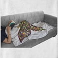 thumbnail image 5 of Butterflies Soft Flannel Fleece Throw Blanket, Butterfly Psychedelic Design Spirals Wildlife Eyes Pattern, Cozy Plush for Indoor and Outdoor Use, 60" x 80", Multicolor, by Ambesonne, 5 of 5