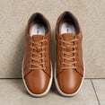 thumbnail image 2 of Zapatillas casuales de vestir para hombre Bruno Marc marrón talla 10.5W, 2 of 9