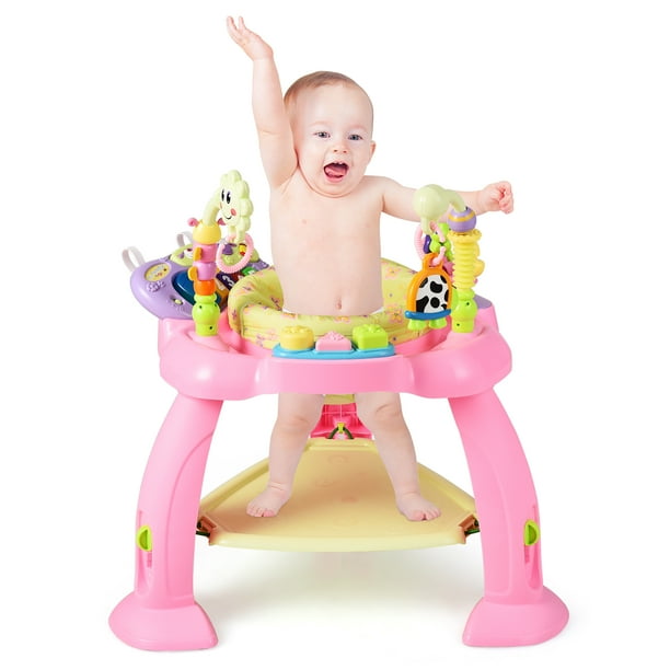 Costway 2in1 Baby Jumperoo Adjustable Sittostand Activity Center W