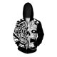 thumbnail image 3 of Sudadera con capucha y cremallera para hombre, moderna y versátil, cómoda, nueva en sudaderas y sudaderas con capucha, estampado de personaje de calavera personalizado, 3 of 4